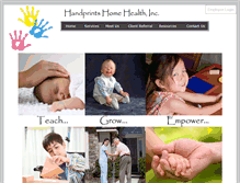 Tablet Screenshot of handprintshomehealth.com